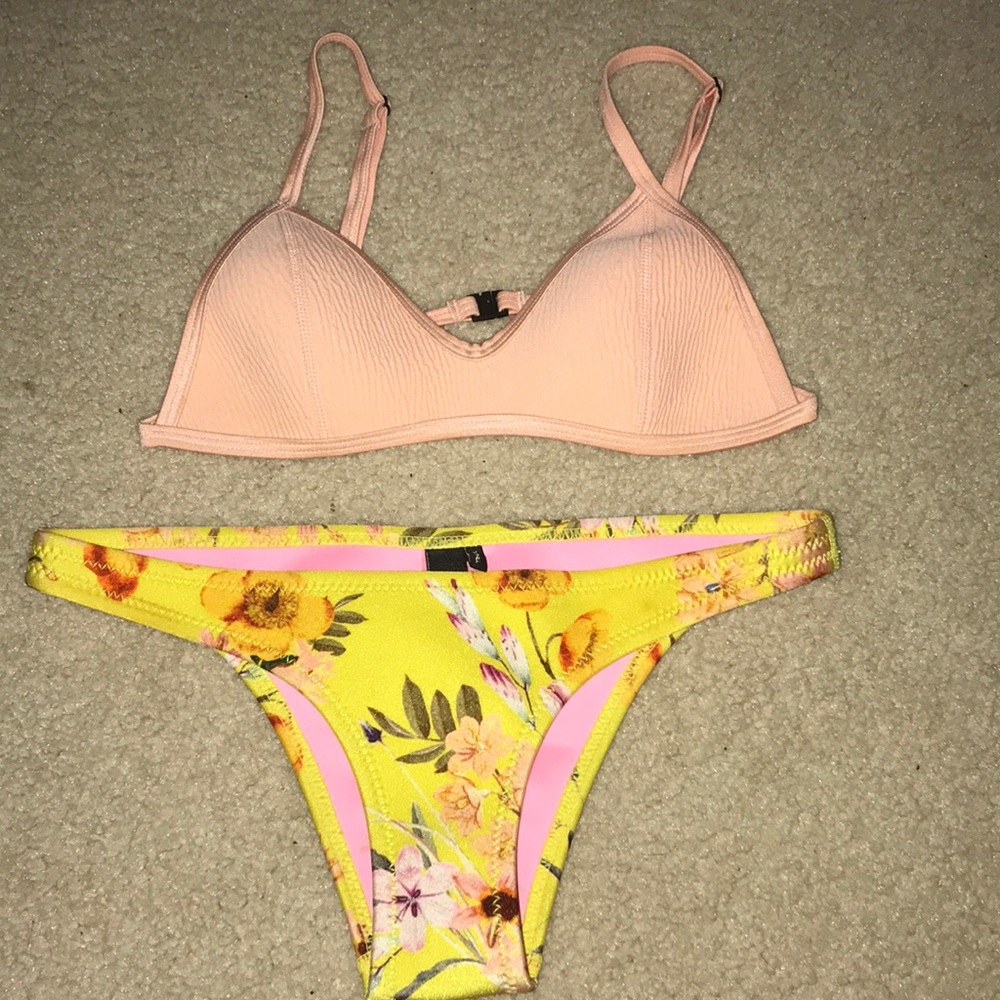 yellow and pink xxs triangl